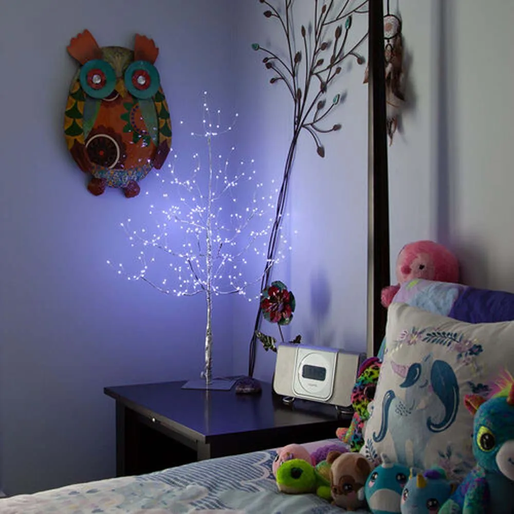 4-ft. Silver Fairy Light Tree, Cool White LED