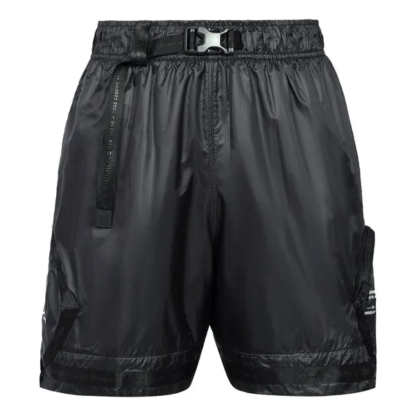Air Jordan SS22 23 Engineered Solid Color Woven Training Sports Shorts Black