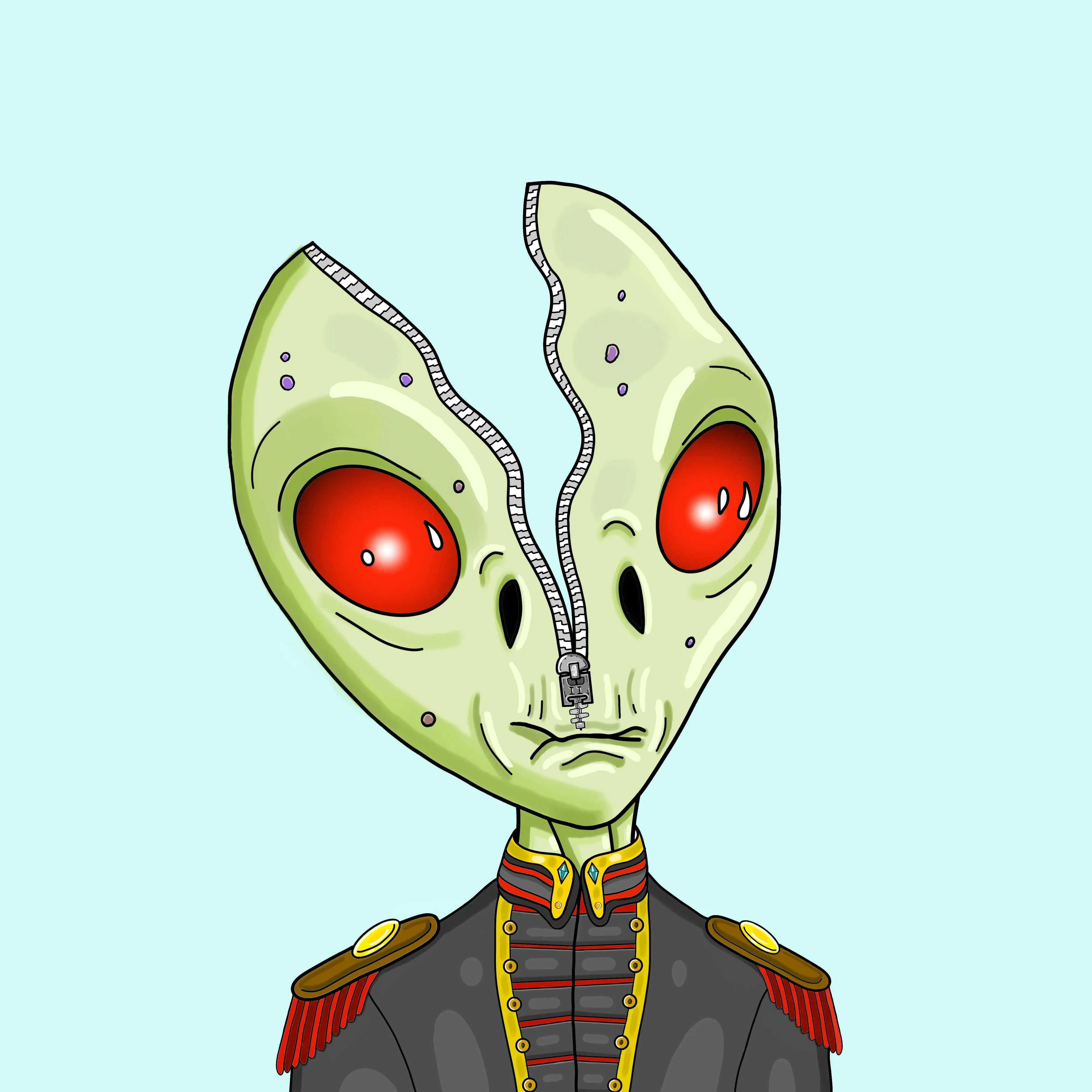 Alien #0006 by inkink Shivadelic  - T-Shirt