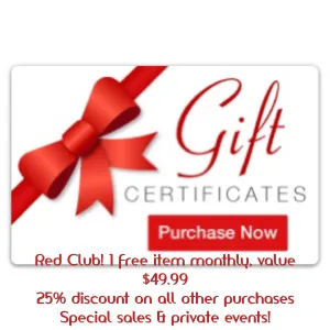 Code RED- 12 $49.99 gift certificates with premier membership