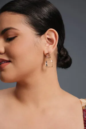 Curveins Elegant Crystal Square Drop Earrings