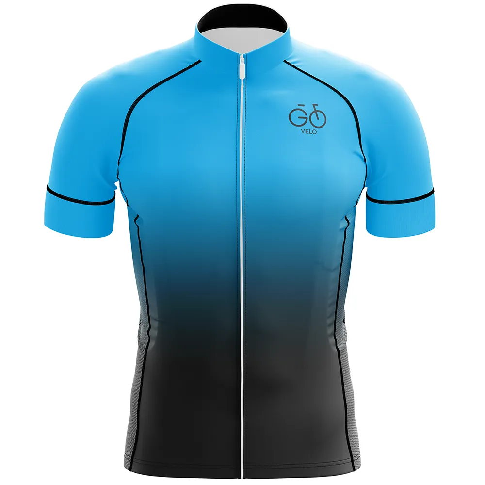 Cyan Short Sleeve Cycling Jersey