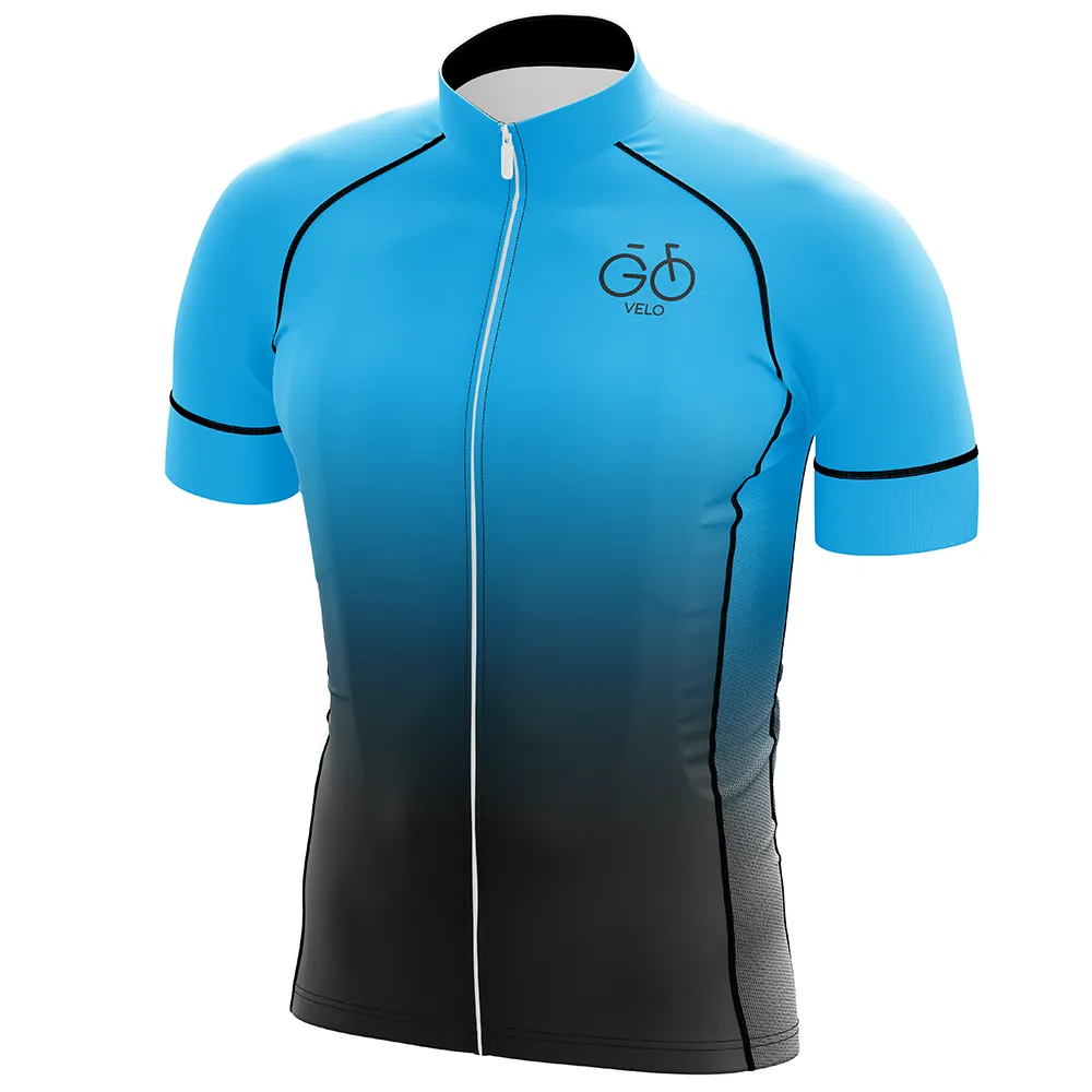 Cyan Short Sleeve Cycling Jersey