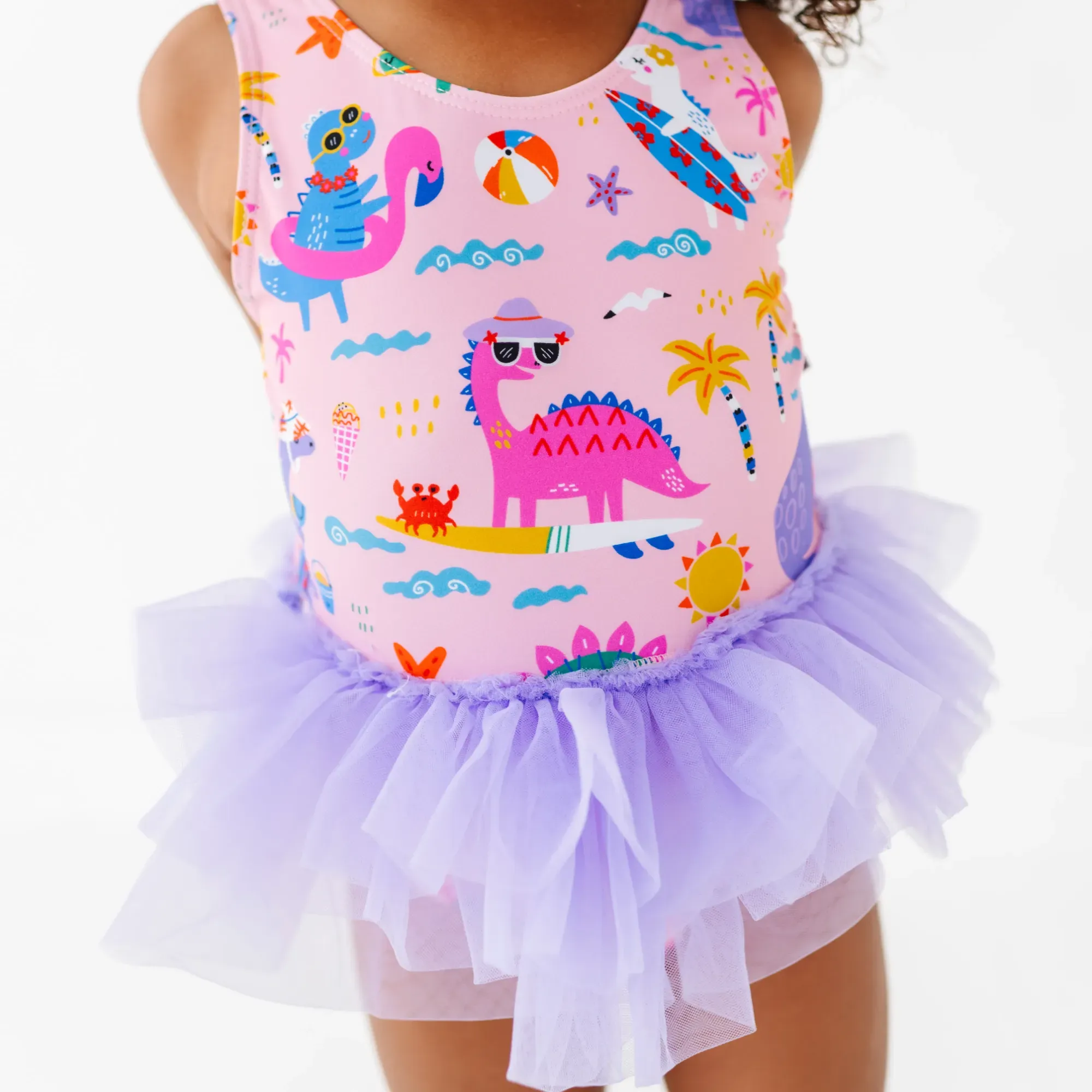 Diva Dinos Girls Swimsuit With Tutu
