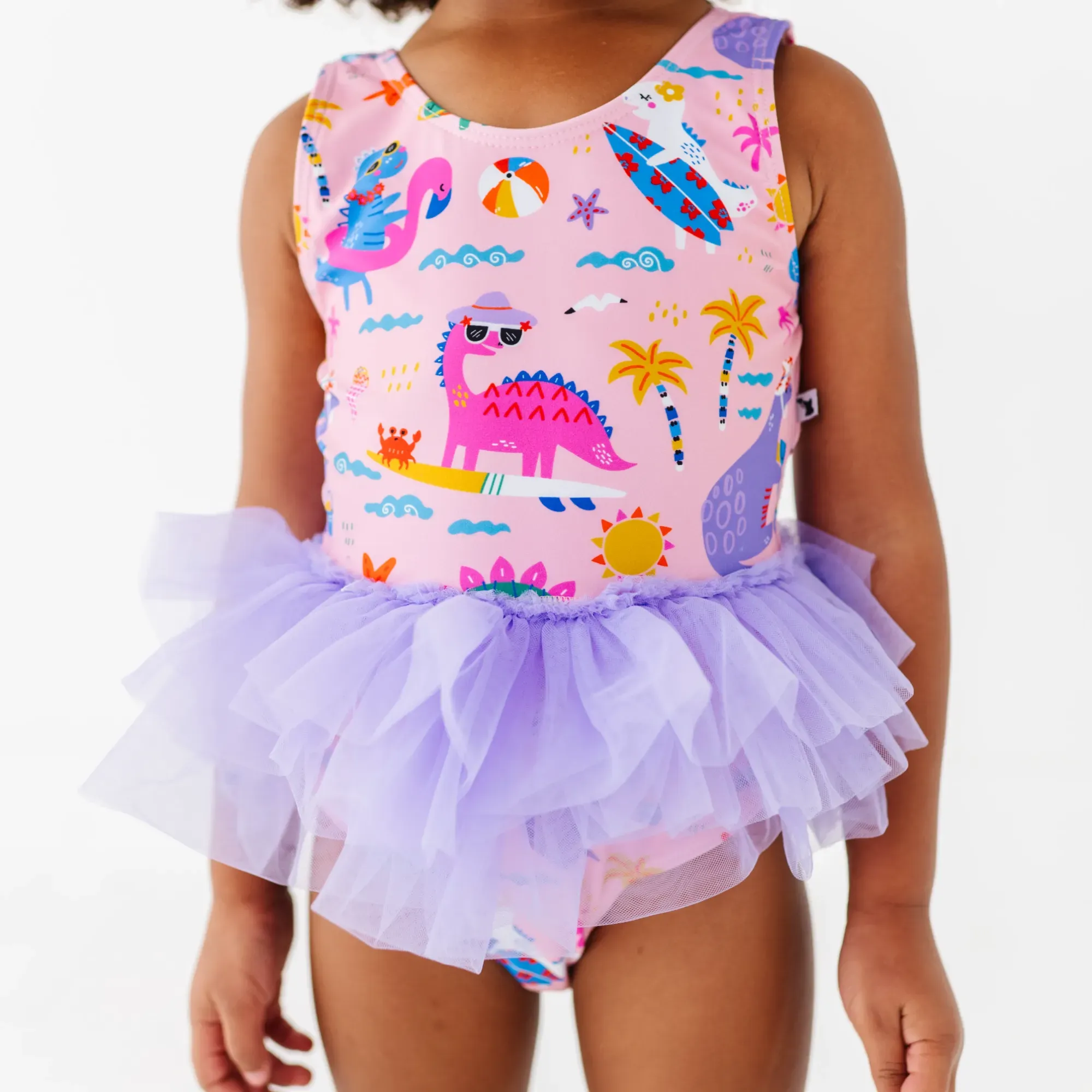 Diva Dinos Girls Swimsuit With Tutu