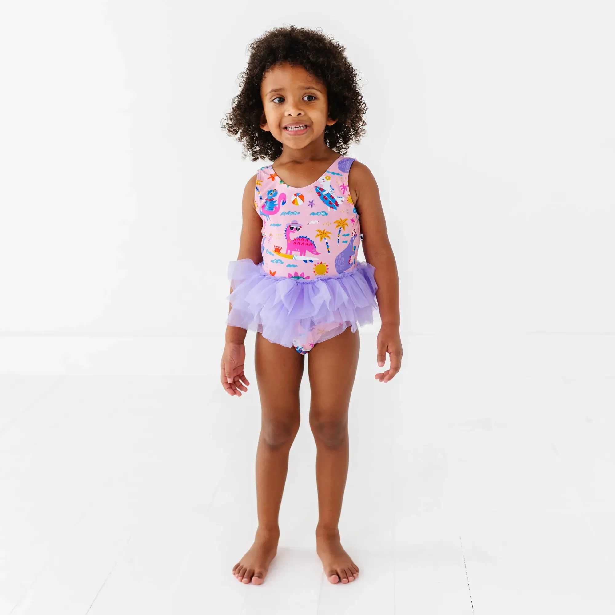 Diva Dinos Girls Swimsuit With Tutu
