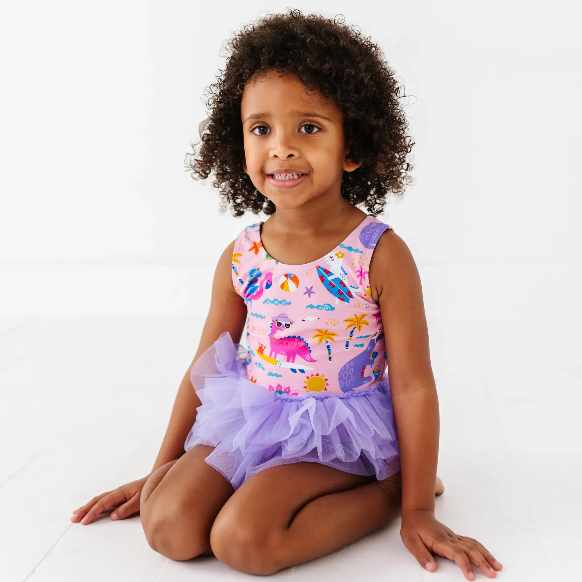 Diva Dinos Girls Swimsuit With Tutu