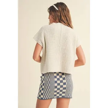 Elegant Half Knit Sweater