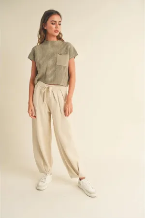 Elegant Half Knit Sweater