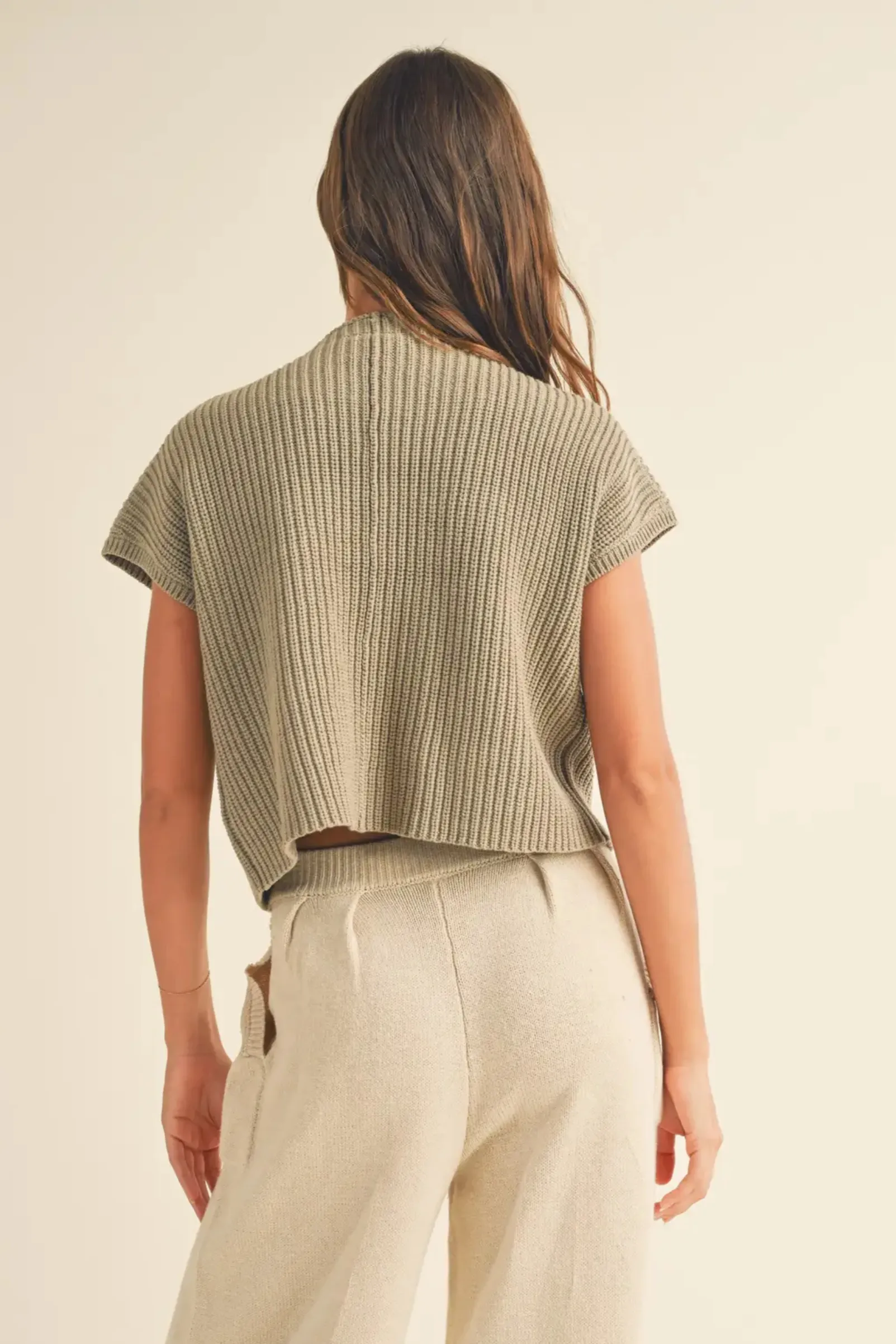 Elegant Half Knit Sweater