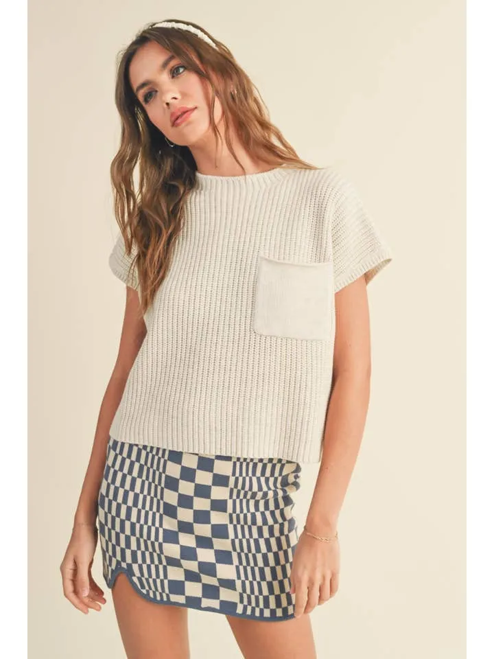 Elegant Half Knit Sweater