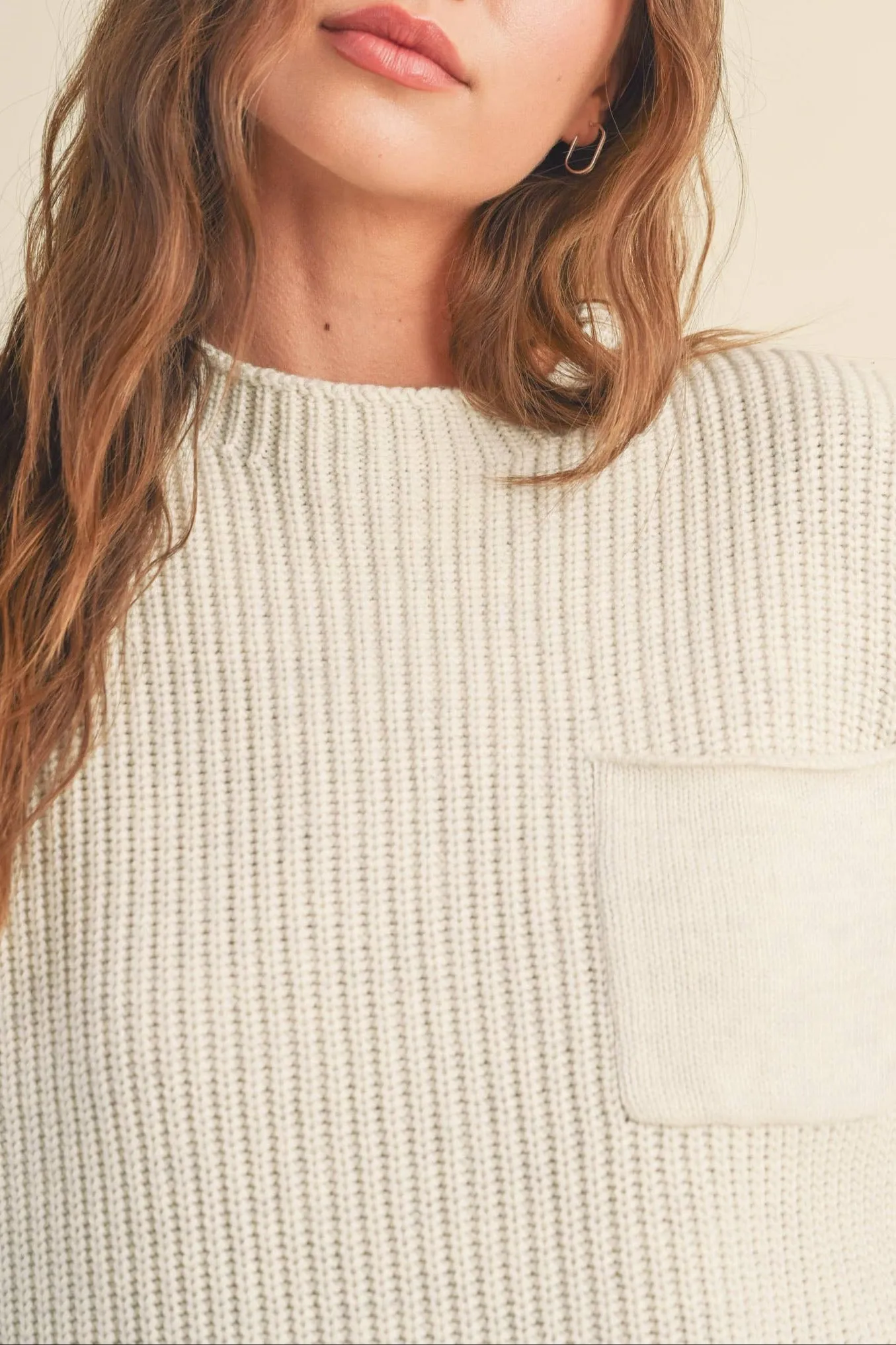 Elegant Half Knit Sweater