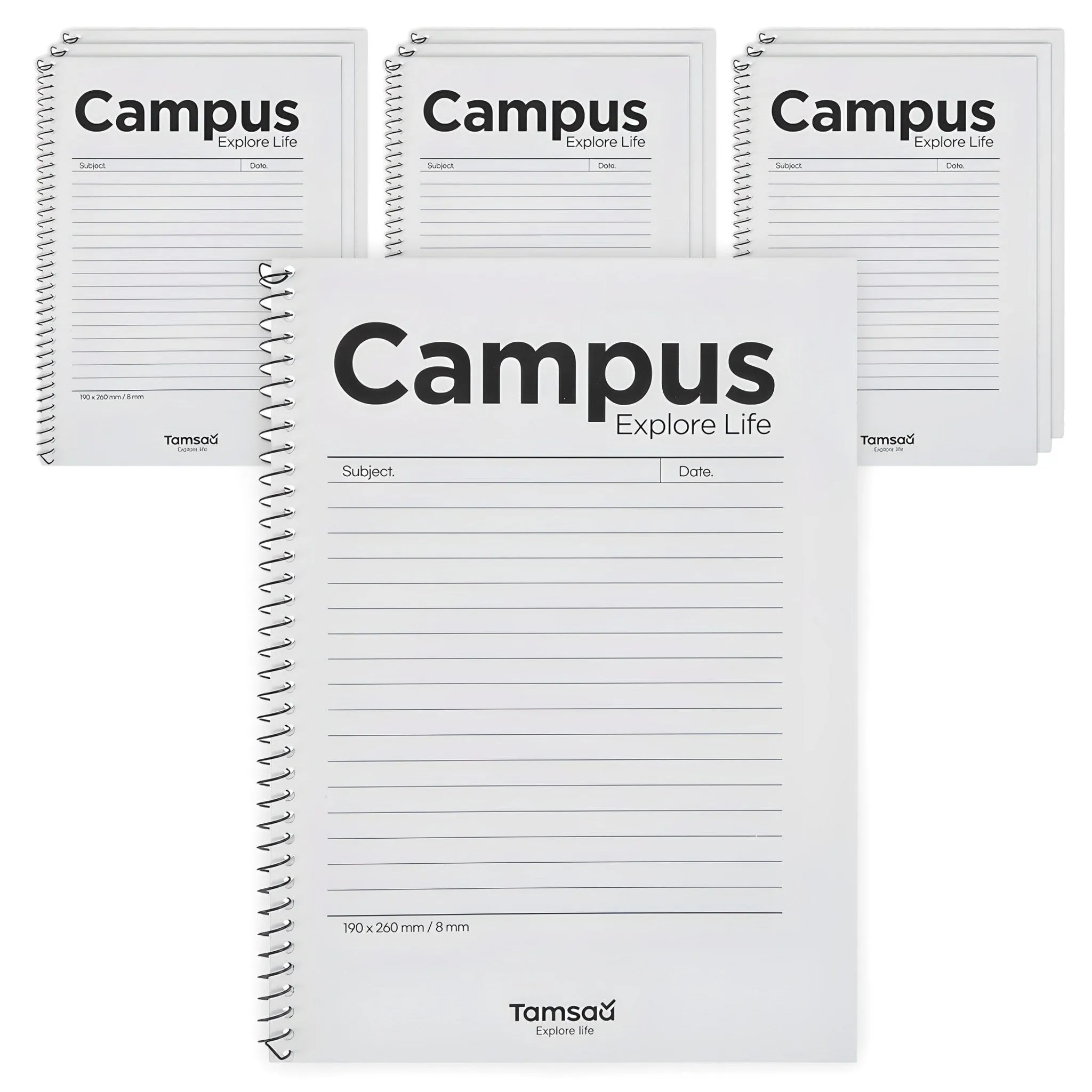 Exploration Campus Notebooks, White, Pack of 10 - Wired/Wireless Notebooks - 🏆 #57 - Office Supplies - Best of December