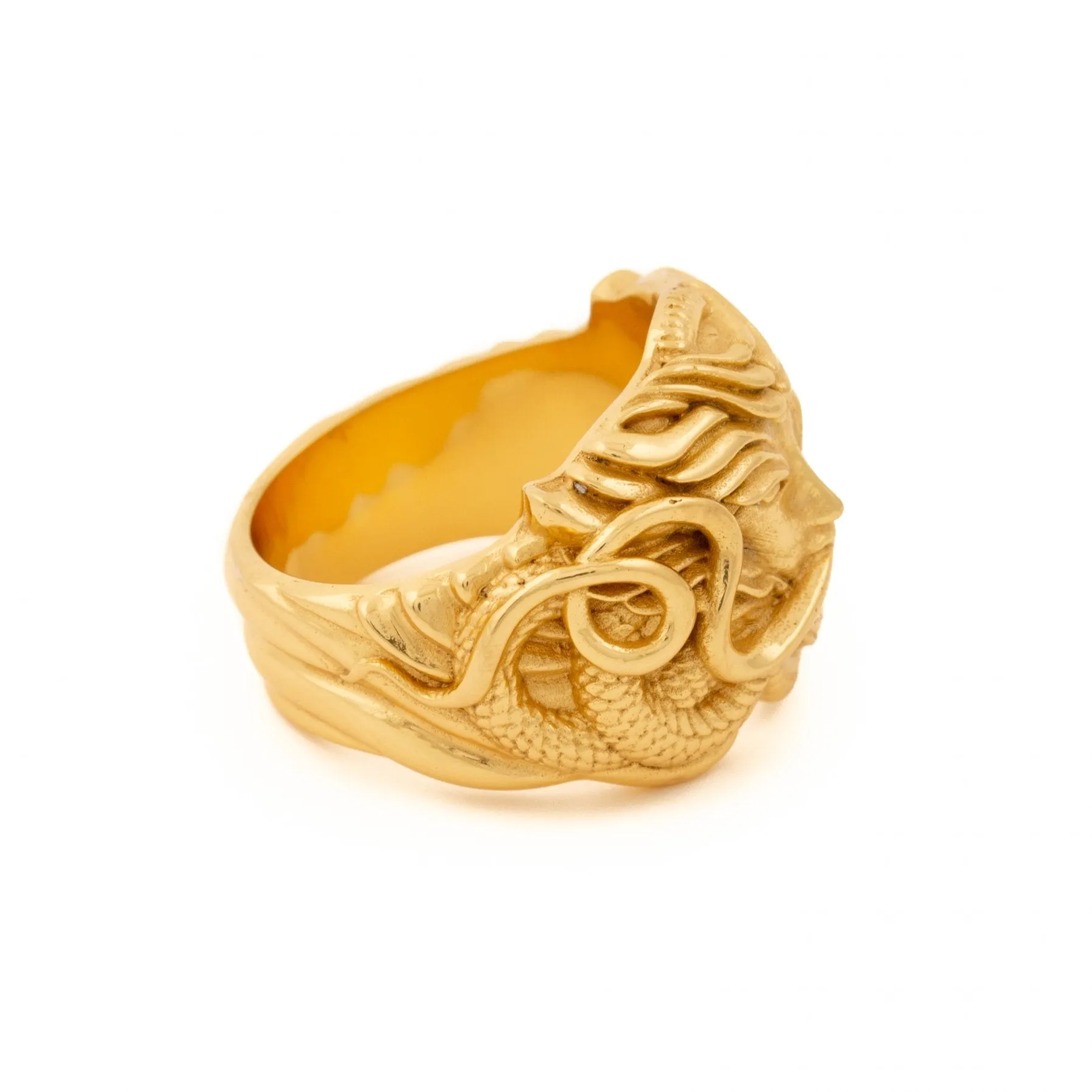 Gold "Serpent Queen Medusa" Ring