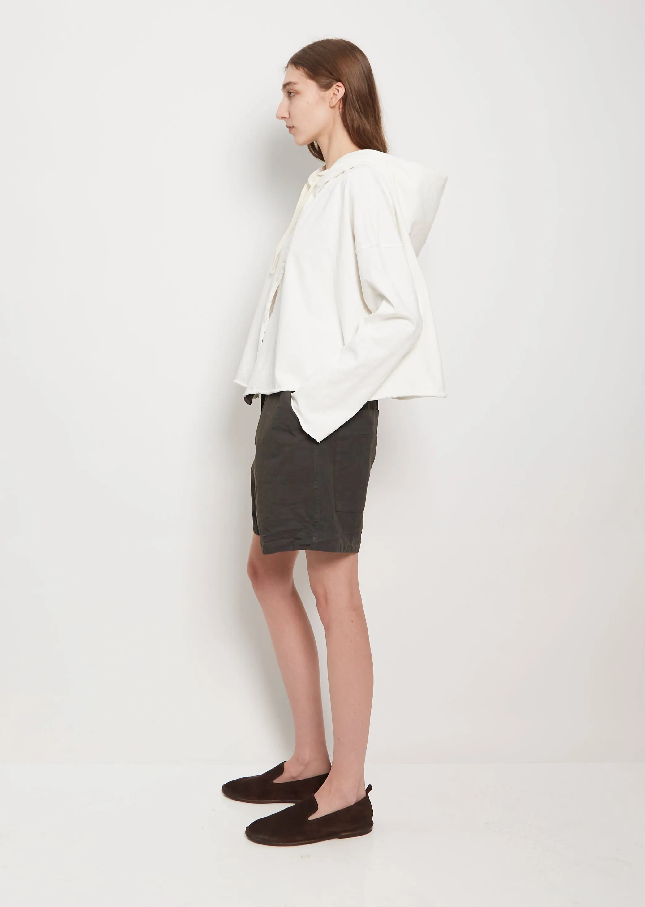 Heavy Cotton Hooded Cardigan