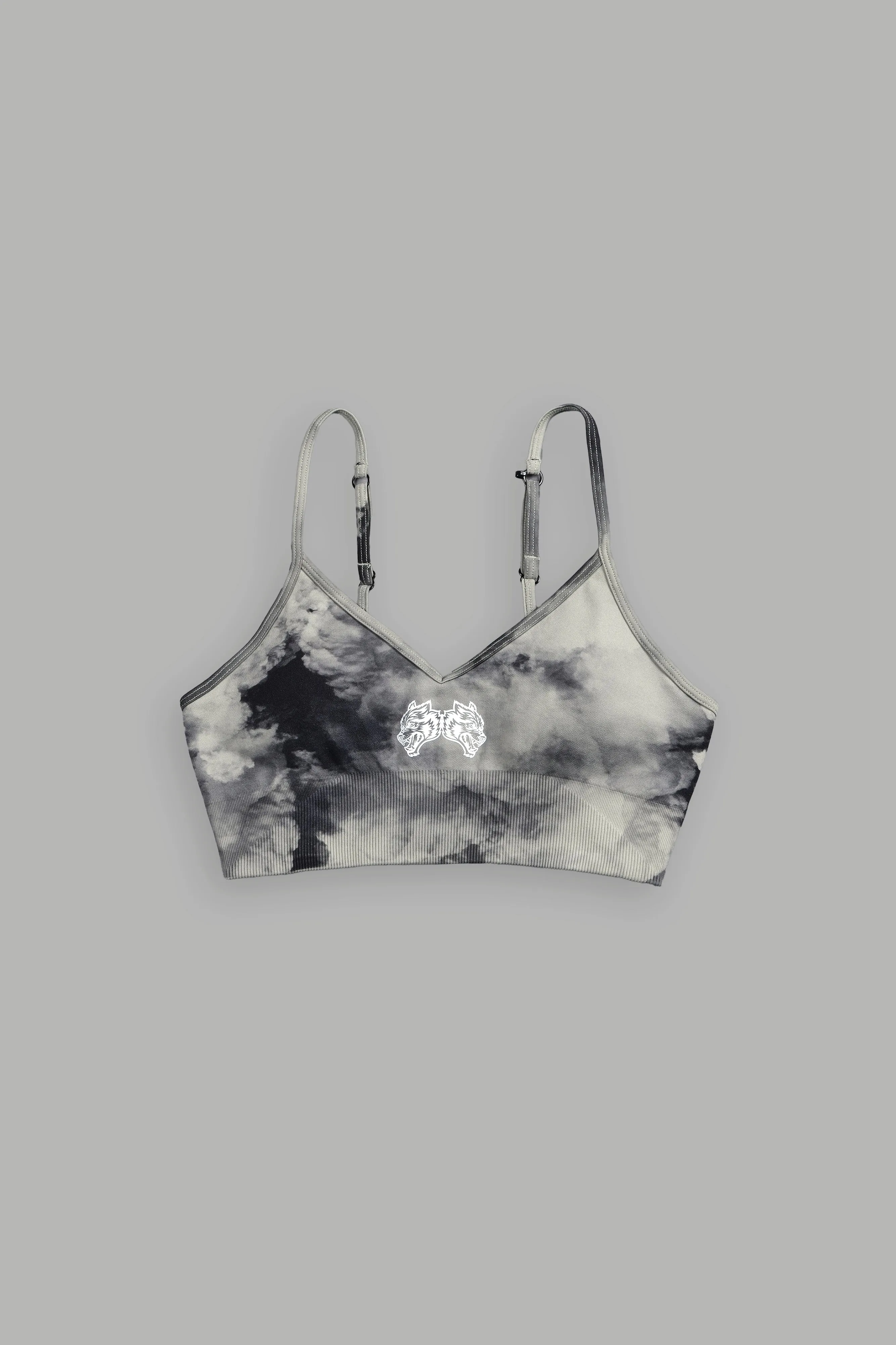 IYKYK "Everson Seamless" Sports Bra in Cactus Gray V2 Ghost Clouds