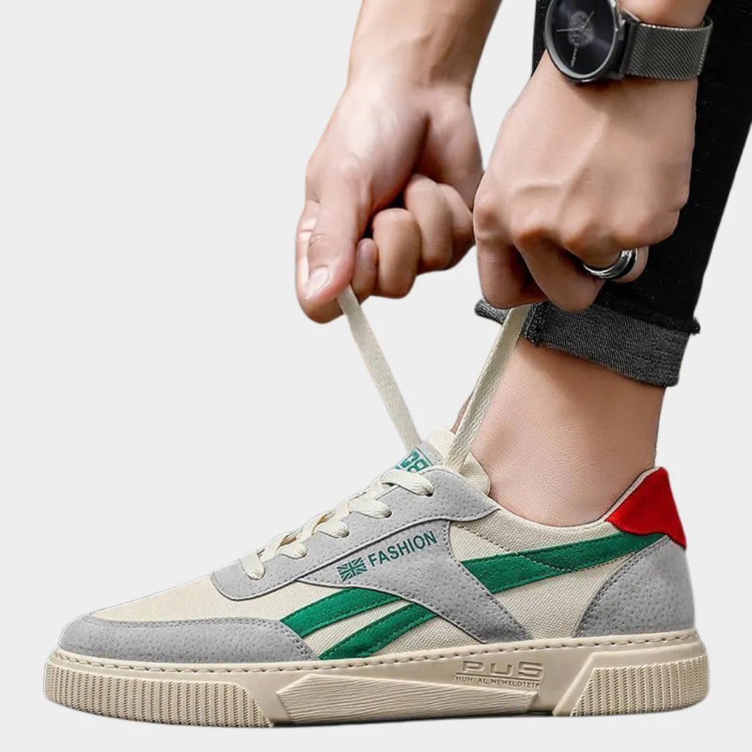 Men's Casual Canvas Shoes  Lace-Up  Lightweight & Breathable  Flat Sneakers  Outdoor Walking  Multiple Colours