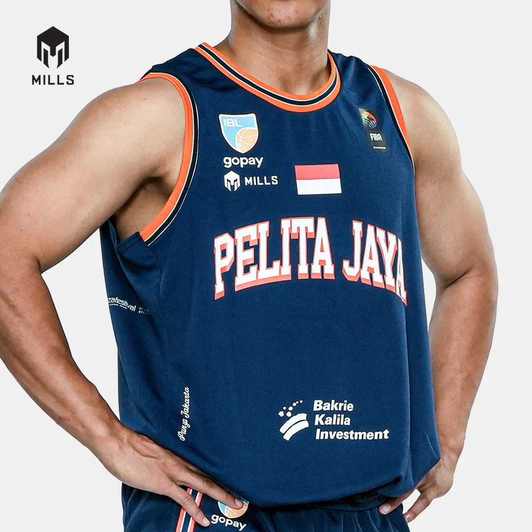 MILLS PELITA JAYA HOME BASKETBALL JERSEY NAVY 26024PJ