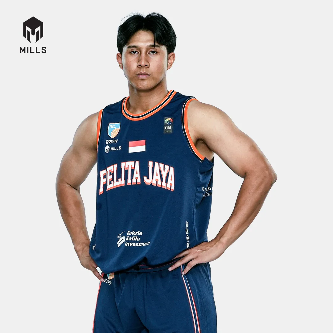 MILLS PELITA JAYA HOME BASKETBALL JERSEY NAVY 26024PJ