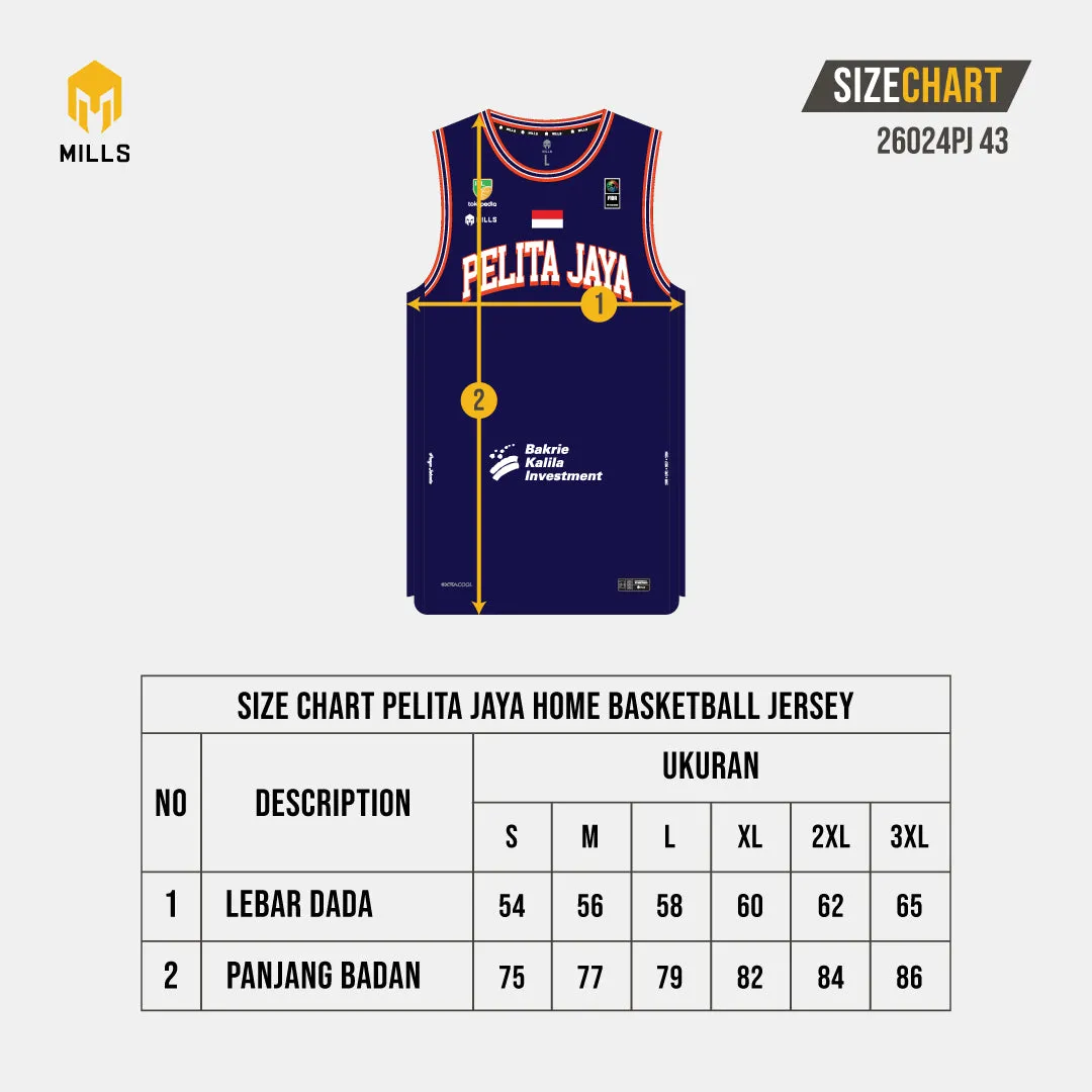MILLS PELITA JAYA HOME BASKETBALL JERSEY NAVY 26024PJ