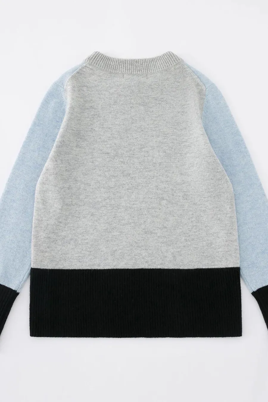 N.73 Multi Colour Cashmere Crew- Sky Blue