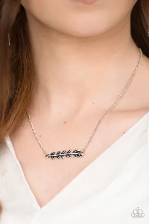 Open Door Jewelry - Beautifully Branching - Silver Necklace - Paparazzi Accessories