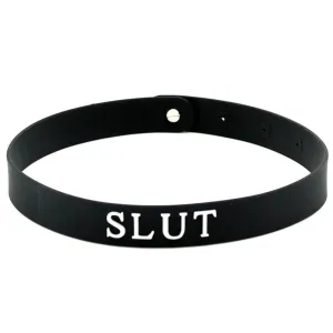 Silicone Slut Collar Black