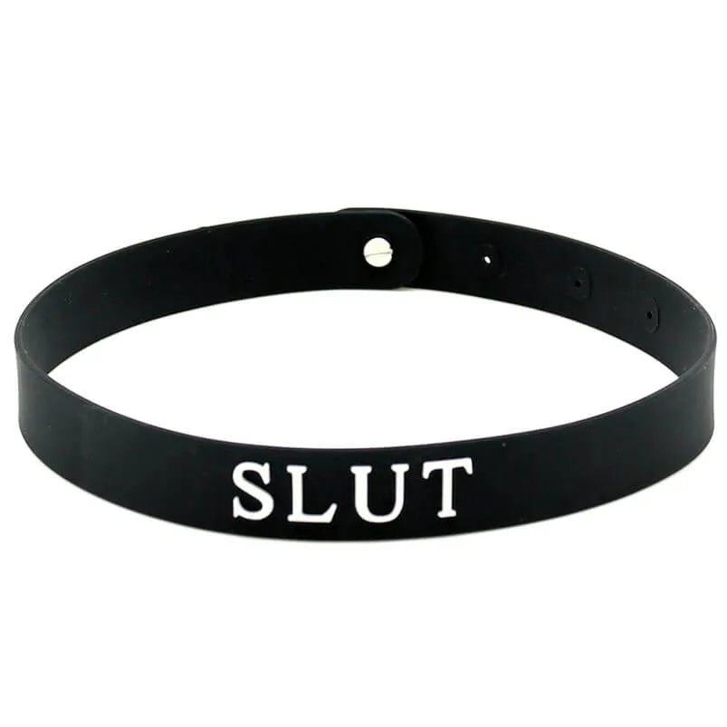 Silicone Slut Collar Black