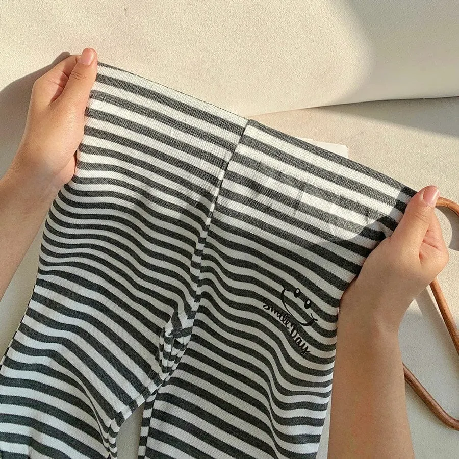Smile Day Stripe Casual Sweatpants