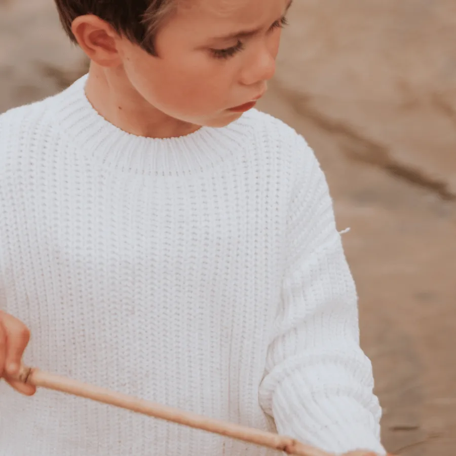 The Chunky Knit Sweater - White